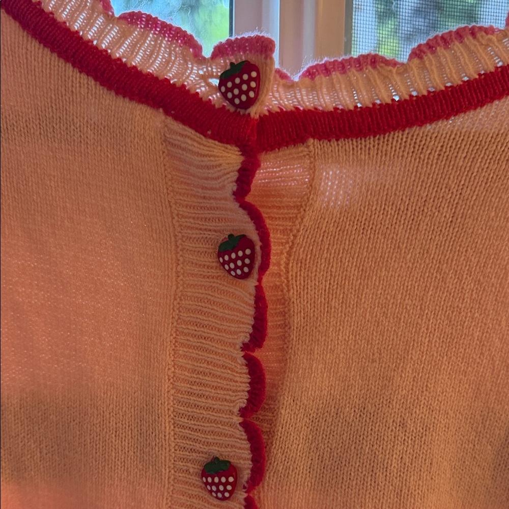 Loveshackfancy Strawberry/Cherry Patterned Sweater - image 4